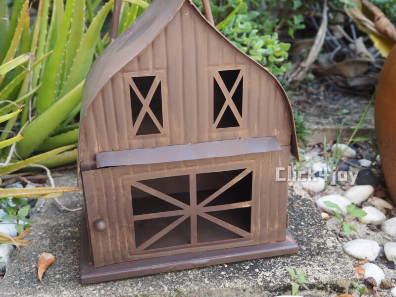 63cm Rustic Barn House with Windmill - Image 2