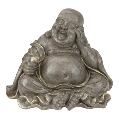 50cm Happy Buddha with Gold Brush Fengshui Fortune Garden statue